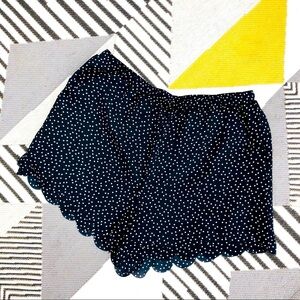 Lauren Conrad Polkadot Scalloped Hem Elastic Waist Shorts